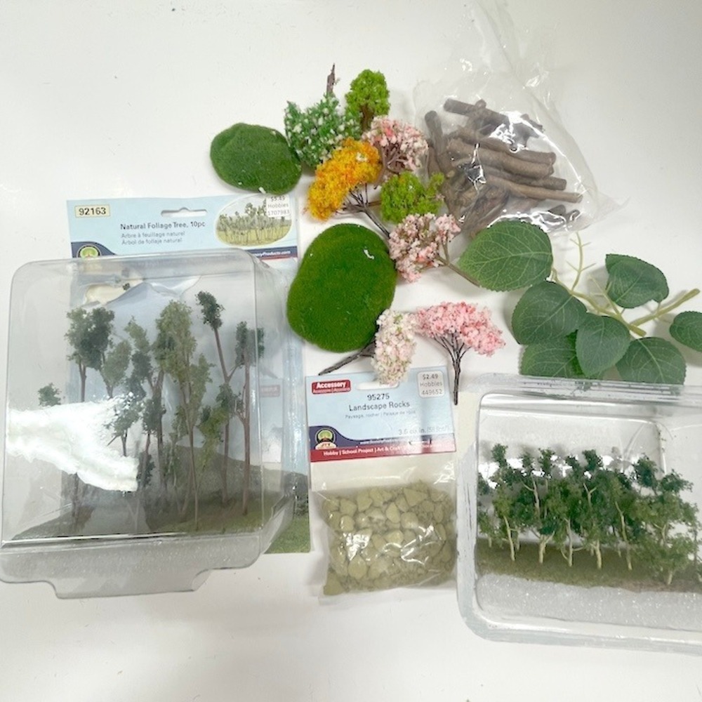 Hobby Model Scenery Natural Foliage Tree Landscape Rocks Bundle Kit